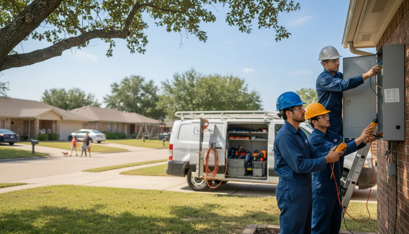Certified electrician providing emergency electrical services in Casscoe, AR